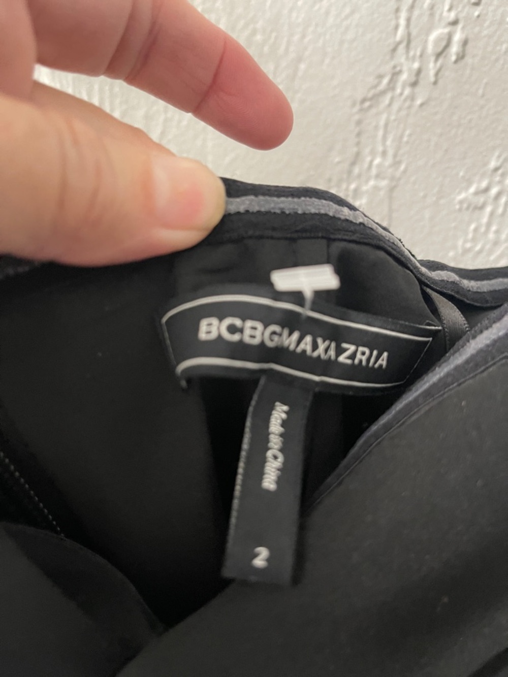 BCBGMaxAzria Black One-Shoulder Evening Dress, Size 2. - Picture 2 of 11